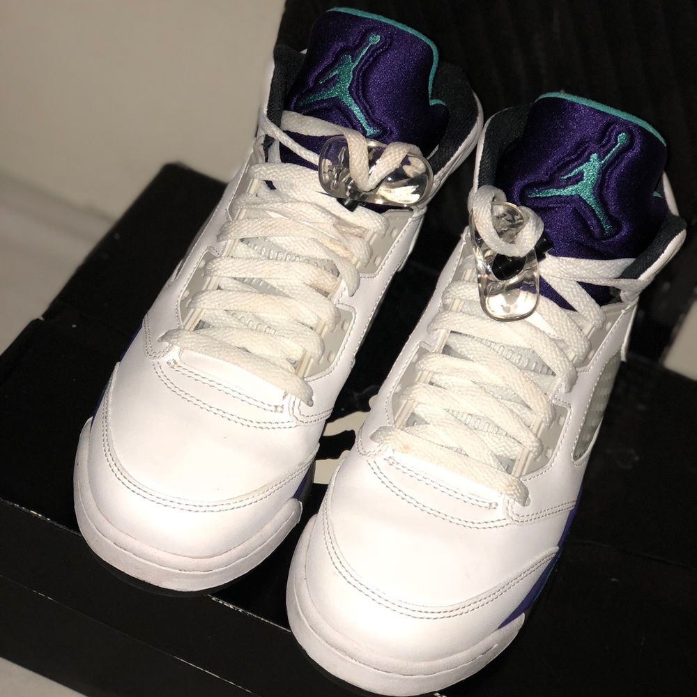 Air Jordan 5 Retro. Youth size 6. Woman’s 8.